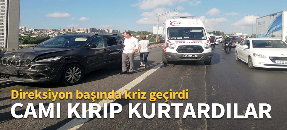 Sürücü cam kırılarak kurtarıldı