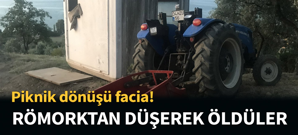 Traktörün römorkundan düşen 2 kadın can verdi...