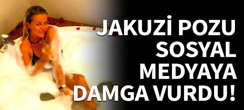 40 yaşındaki güzelden jakuzi pozu!