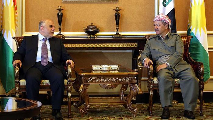 Mesut Barzani ve Irak Başbakanı İbadi arasında sürpriz görüşme