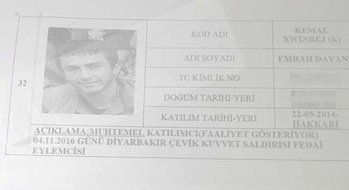 Diyarbakır'ı kana bulayan teröristin Emrah Dayan olduğu açıklandı
