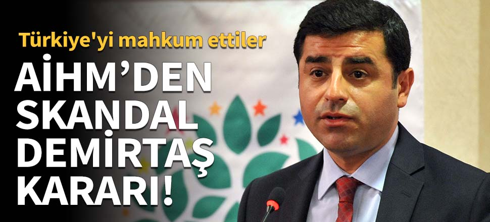 AİHM'den skandal Demirtaş kararı!