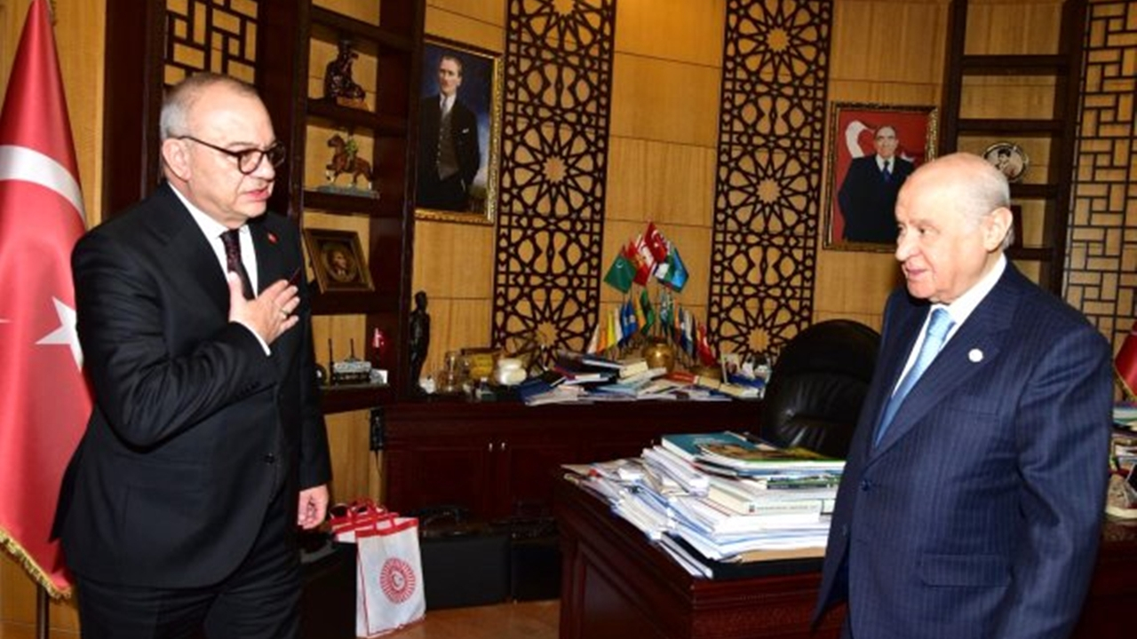 Manisa'da Başkan Cengiz Ergün MHP Lideri Devlet Bahçeli’yi ziyaret etti
