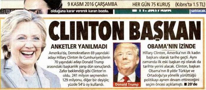Aydın Doğan'ın gazetesi, iş ortağı Trump'ı dakikada harcadı