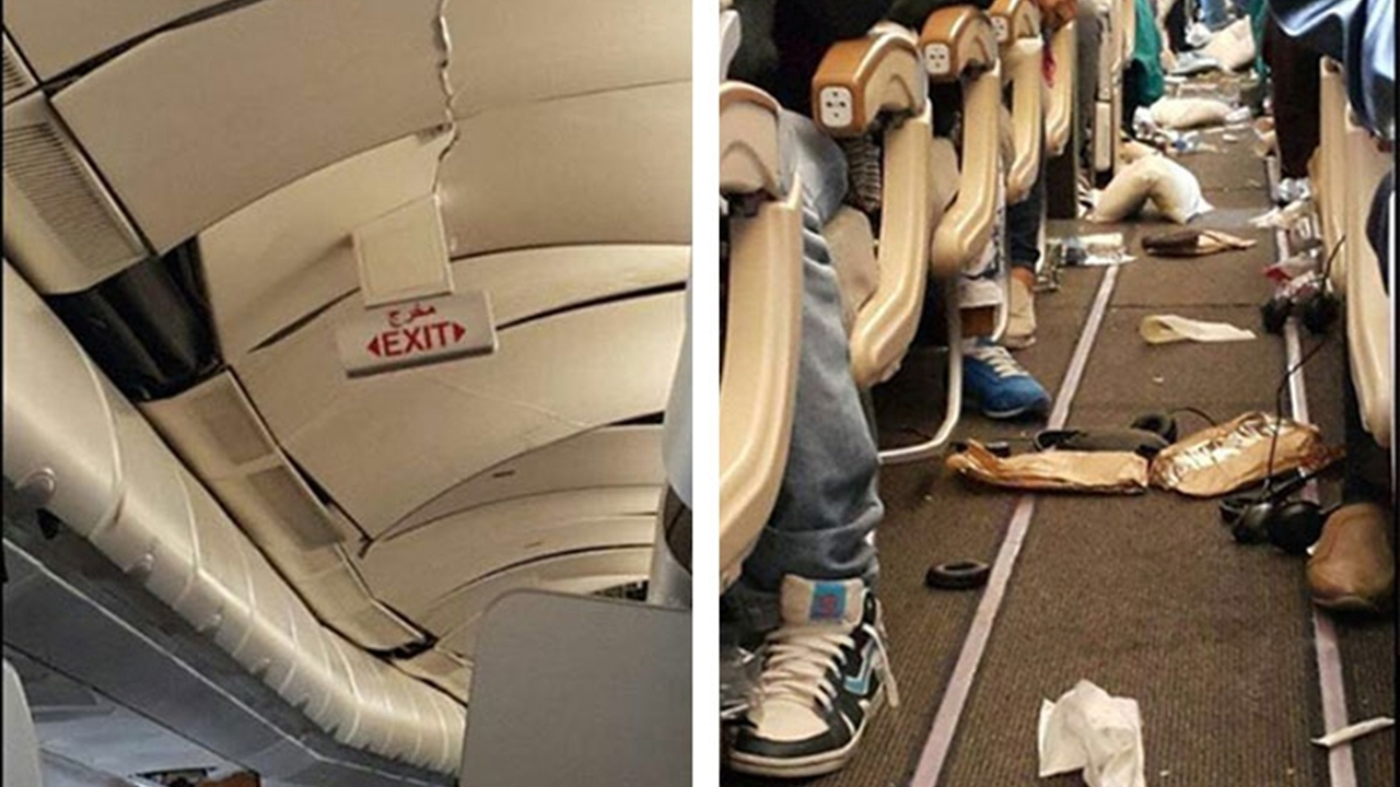 Yolcu uçağı türbulansa girdi...