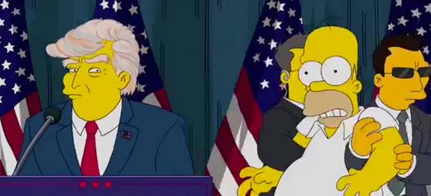 Yıl 2000... Trump ilk olarak Simpsonlar'da ABD Başkanı olmuştu
