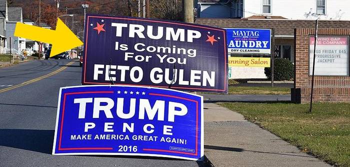 Trump senin için geliyor FETO Gülen diye yazdılar!