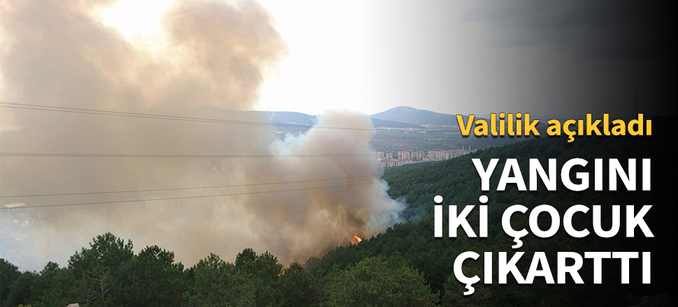 Yangını iki çocuk çıkarttı