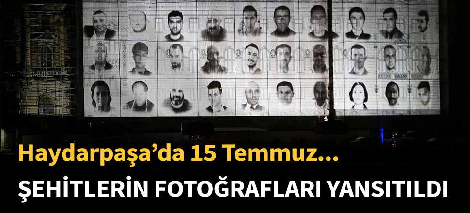 Şehitlerimizin fotoğrafları yansıtıldı...