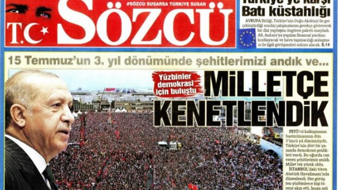 Sözcü’den birleştiren manşet