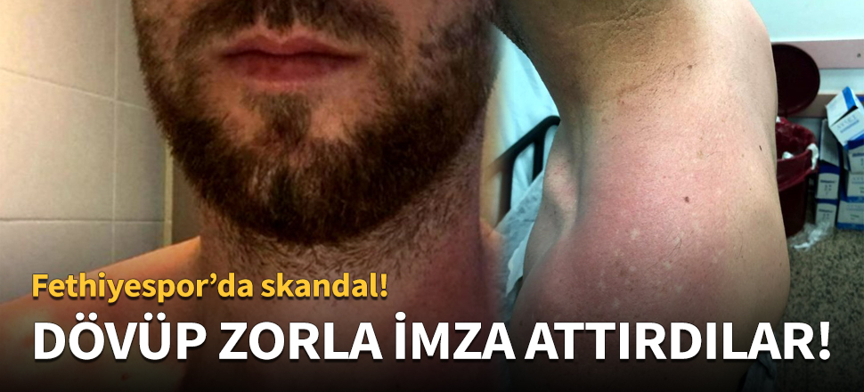 Futbolcuyu korumasına dövdürüp zorla imza attırdı!