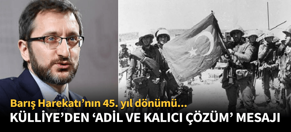 Külliye'den 'adil ve kalıcı çözüm' mesajı!