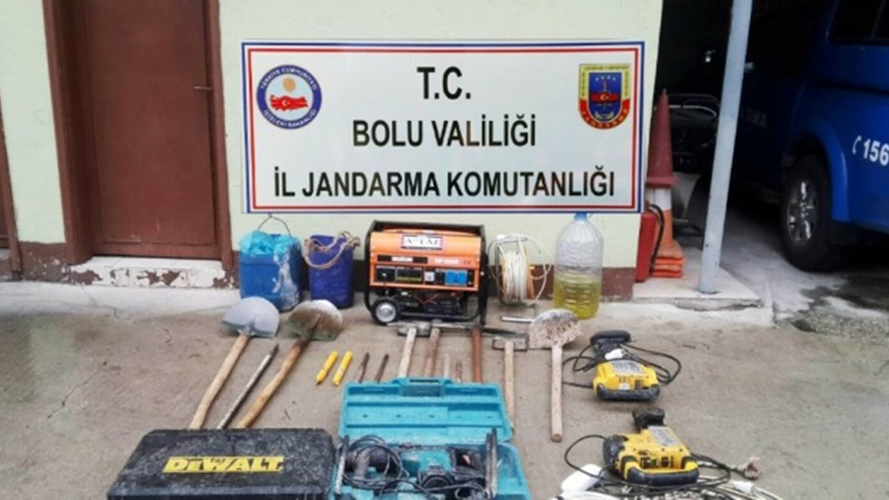 Bolu’da kaçak kazı baskını: 6 gözaltı