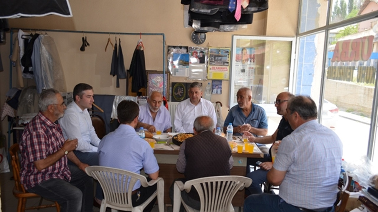 Kayseri'de Başkan Özkan Altun esnaf sofrasına konuk oldu