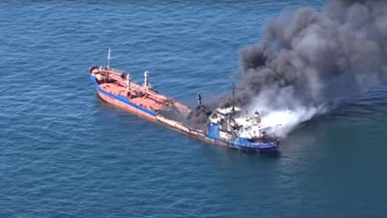 İran'a ait gemi Hazar Denizi'nde kaza yaptı!