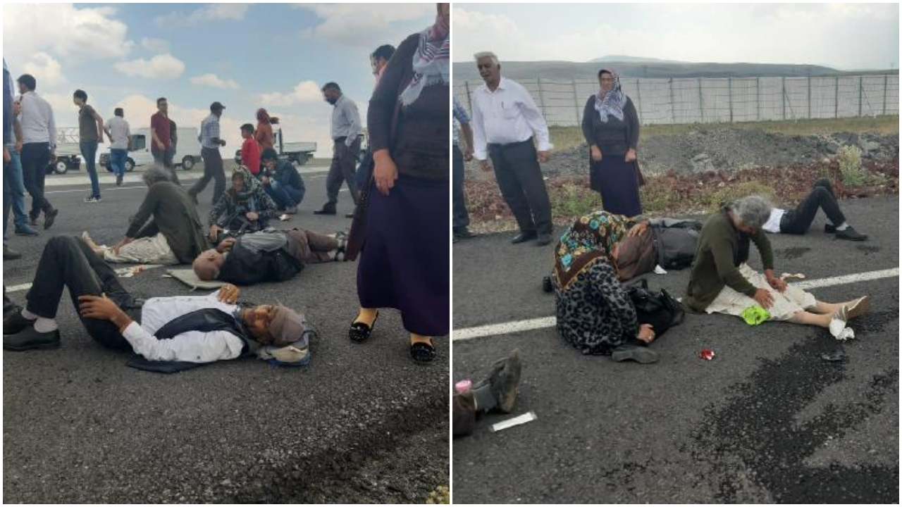 Şiddetli rüzgar hastaları yola savurdu!