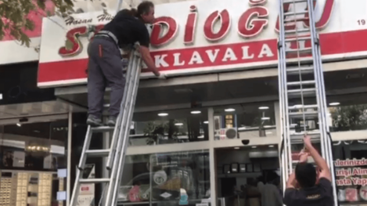 Baklavacılara tabela şoku!