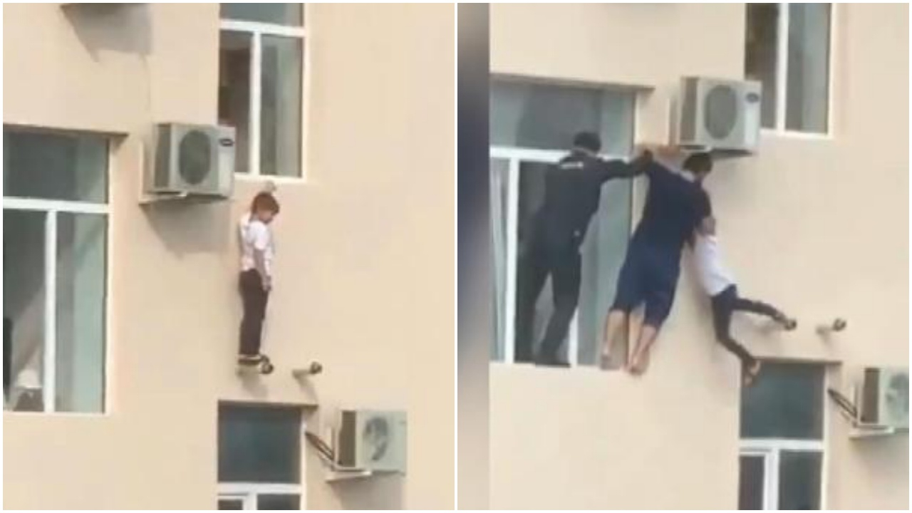 Küçük çocuğun imdadına komşusu yetişti!