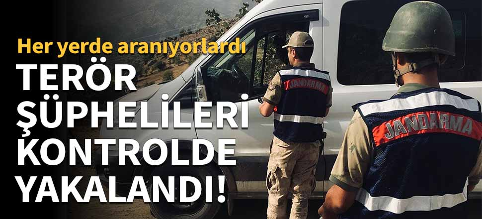 Terör şüphelileri kontrolde yakalandı!