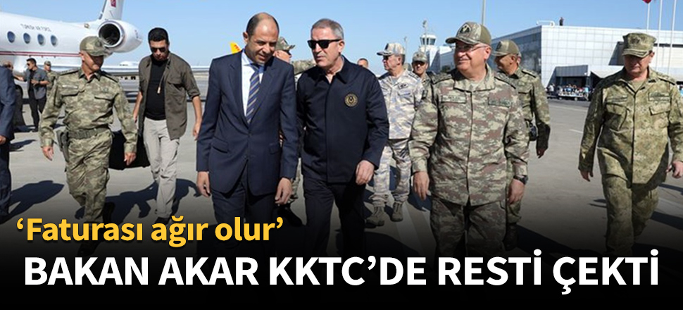 Bakan Akar KKTC'de resti çekti
