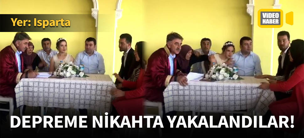 Depreme nikahta yakalandılar!