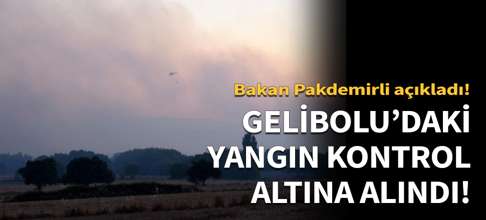 Gelibolu'daki orman yangını kontrol altına alındı