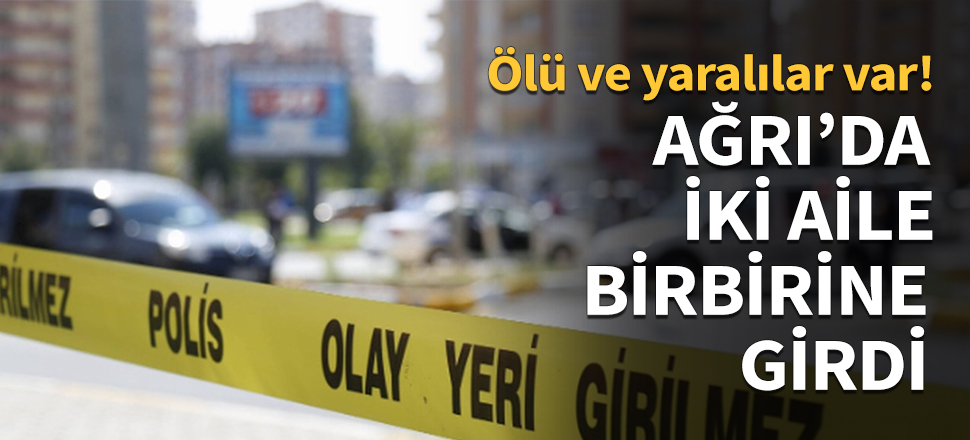 Ağrı'da iki aile birbirine girdi...