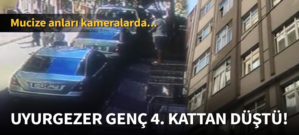 Uyurgezer genç dördüncü kattan düştü!