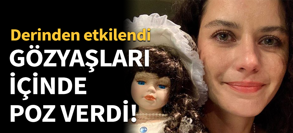 Gözyaşları içinde poz verdi!