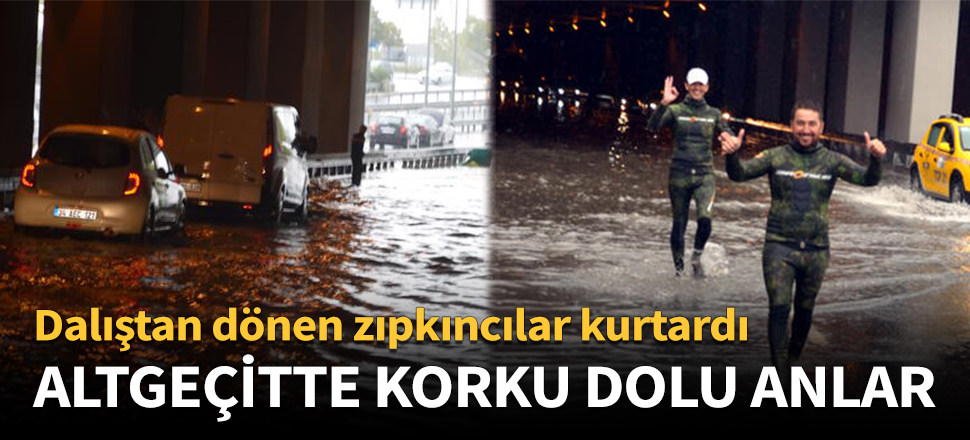 Altgeçitte korku dolu anlar!