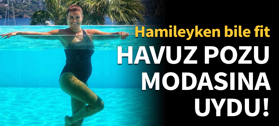 Ece Vahapoğlu havuz pozu modasına uydu!