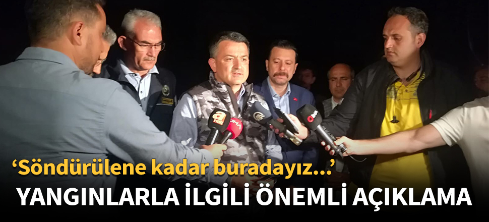 Pakdemirli'den yangınlarla ilgili önemli açıklama!