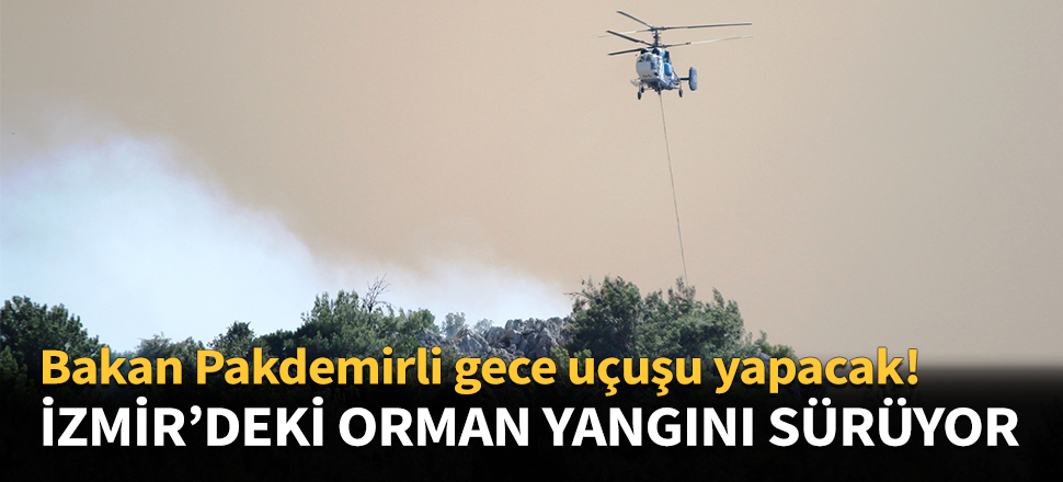 İzmir'deki orman yangını devam ediyor...