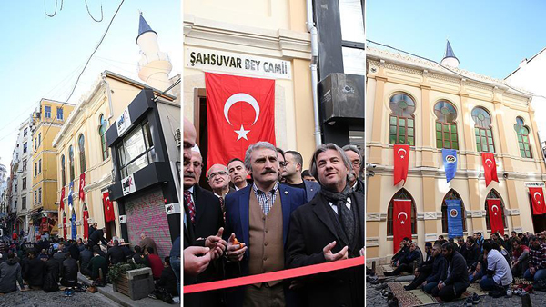 Beyoğlu'ndaki tarihi Şahsuvar Bey Camisi ibadete açıldı