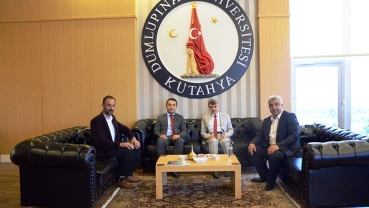 Kütahya'da Hisarcık Kaymakamı ve Belediye Başkanı’ndan Rektör Kazım Uysal’a ziyaret