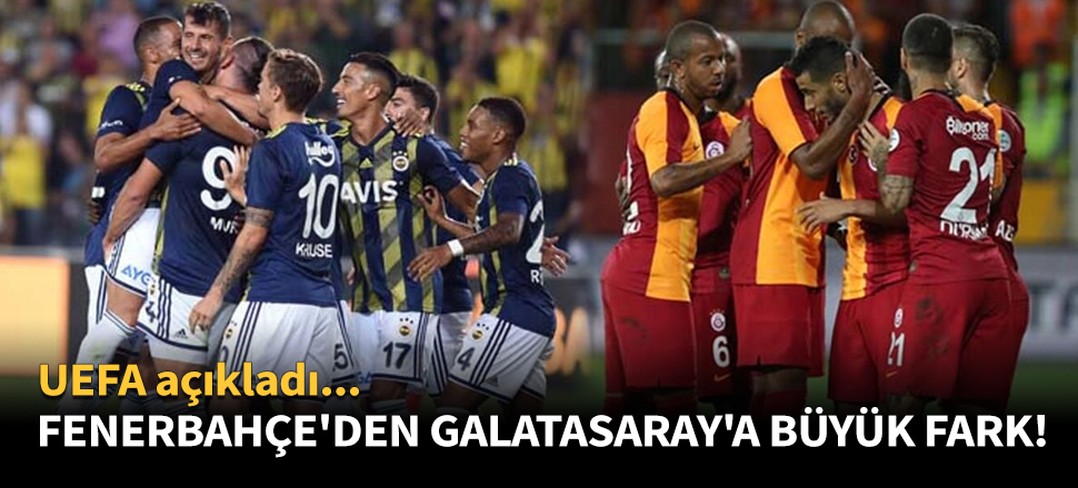 Fenerbahçe'den Galatasaray'a büyük fark!