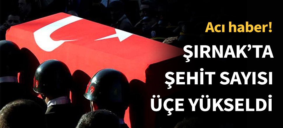 Şırnak'ta 2 asker daha şehit oldu...