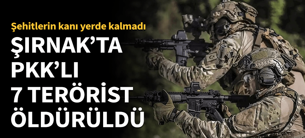Şırnak'ta 7 PKK'lı terörist öldürüldü!