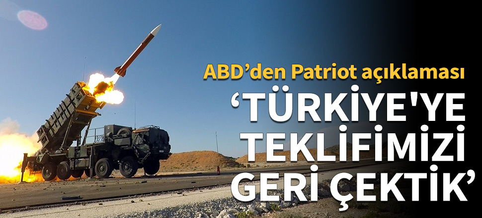"Türkiye'ye teklifimizi geri çektik!"