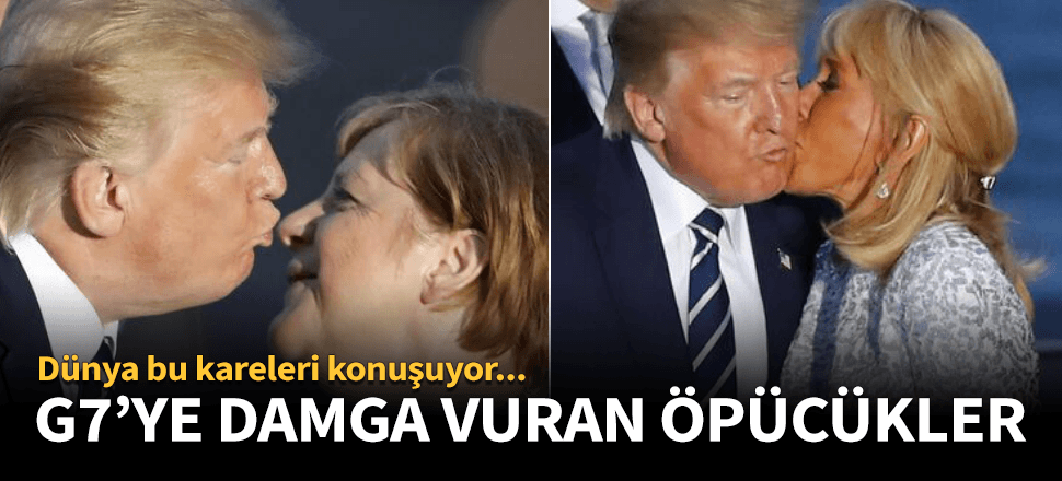 G7 zirvesine damga vuran öpücükler!