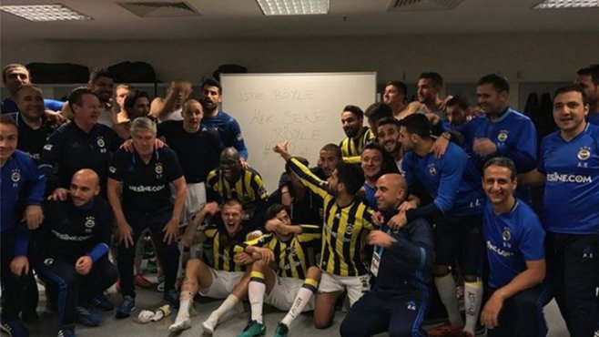 Fenerbahçe soyunma odasından Galatasaray'a gönderme