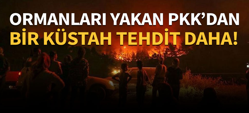Ormanları ateşe veren PKK'dan bir küstah tehdit daha!