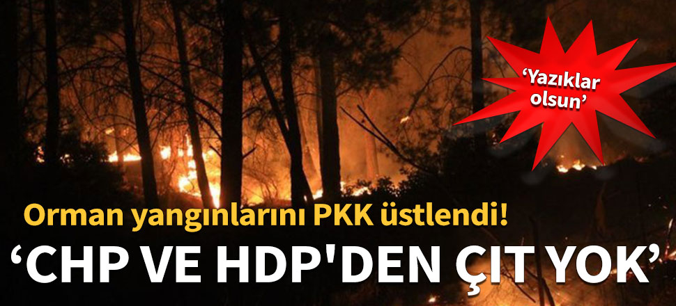 Orman yangınlarını PKK üstlendi! 'CHP ve HDP'den çıt yok'