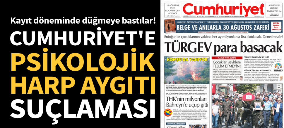 TÜRGEV'den, Cumhuriyet'e "Psikolojik harp aygıtı" suçlaması