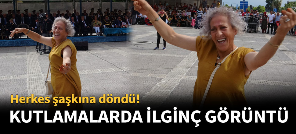 30 Ağustos kutlamalarında ilginç görüntü!