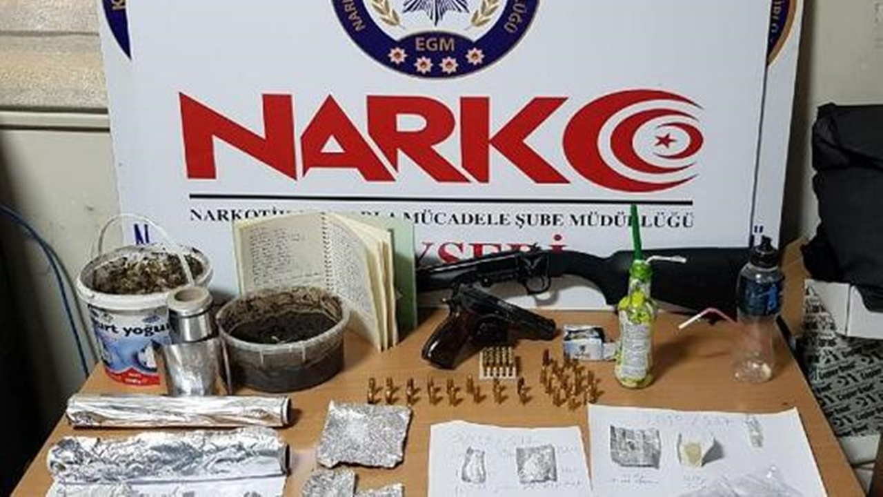 Kayseri’de uyuşturucu baskını: 14 gözaltı