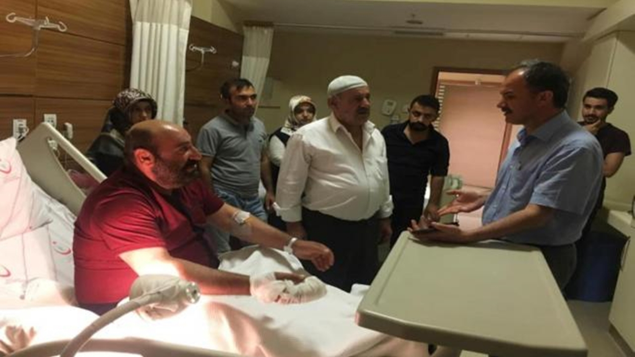 Adıyaman'da Başkan Süleyman Kılınç’tan, iş kazası geçiren personeline ziyaret