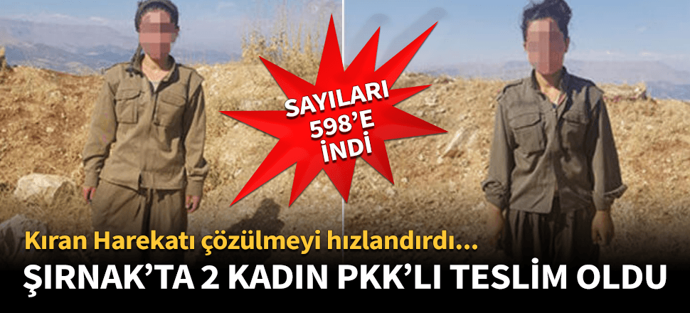 Şırnak'ta iki kadın terörist teslim oldu!
