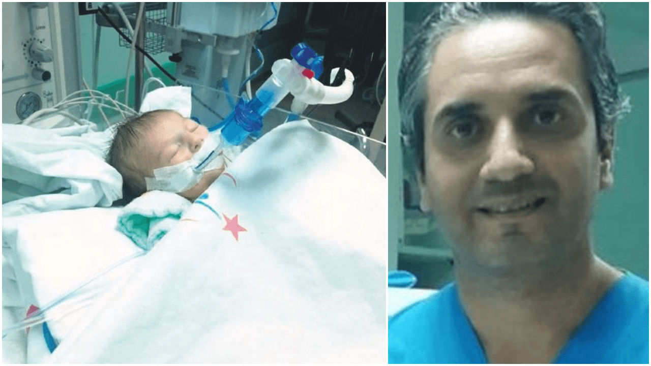 12 günlük bebeğe yapay damar takıldı!