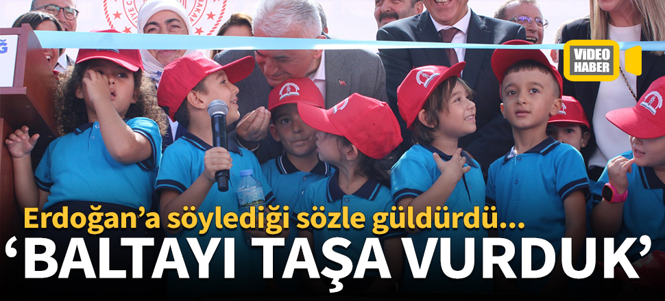 Küçük çocuk Erdoğan'a söylediği sözle güldürdü!